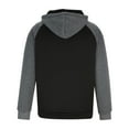 thumbnail image 5 of POROPL Men Hoodie Sweaters Patchwork Stand Collar Long Sleeve With Pocket Blouse Gifts for Men, 5 of 6