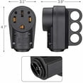 thumbnail image 2 of Heavy Duty RV 50 Amp Female Replacement Plug 50 Amp RV Plug Receptacle with Grip Handle for RV, Camper, Caravan, Motorhome, Van, Trailer (50A Female Plug), 2 of 3