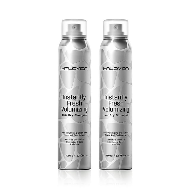 Champú seco HALOVIDA Refrescante y Voluminizador 150 ml x2 (paquete de 2)