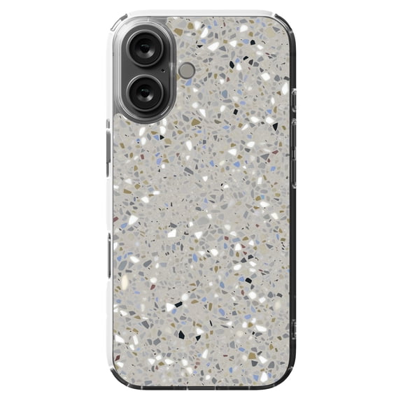 DistinctInk MagSafe Clear Case for Apple iPhone 16 (6.1" Screen) - Mosaic Terrazzo Elegance - Shockproof Protection