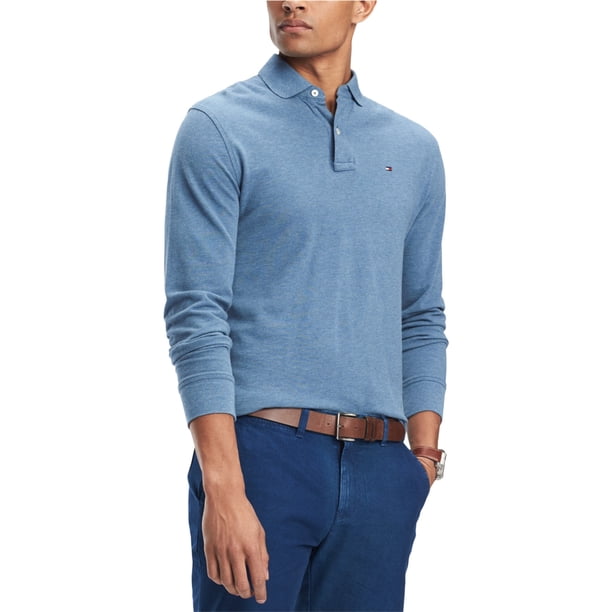 Tommy Hilfiger - Polo de rugby para hombre, color azul, mediano