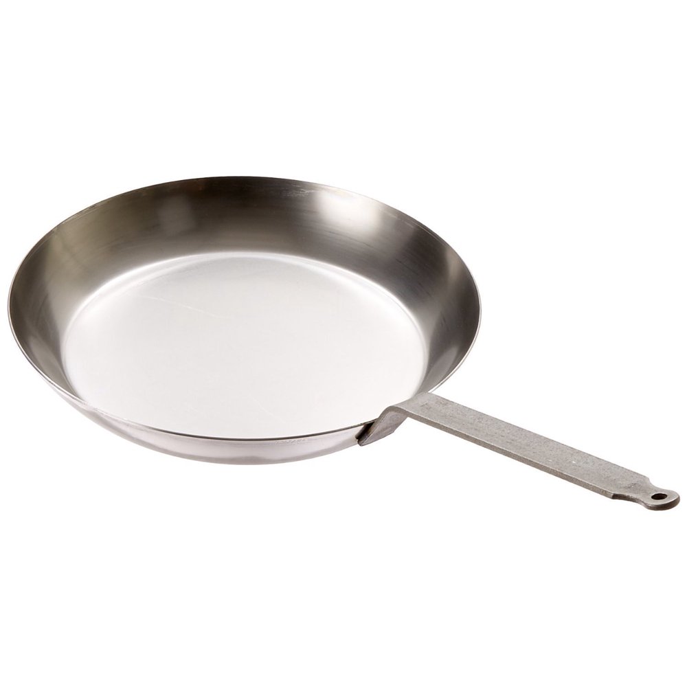 Matfer Bourgeat 062006 Black Steel Round Frying Pan, 12 5/8Inch, Gray
