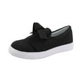 thumbnail image 2 of Willtoo Platform Sneakers for Women - Comfortable Slip On Shoes with Bow Black, 2 of 5