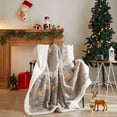 thumbnail image 2 of Throw Blanket Light Grey Picnic Blankets for Couch Christmas Winter Blankets with Golden Snowflake Printed Soft Microfiber Blanket Travel Outdoor Camping Blanket 60x80 Inches, 2 of 6