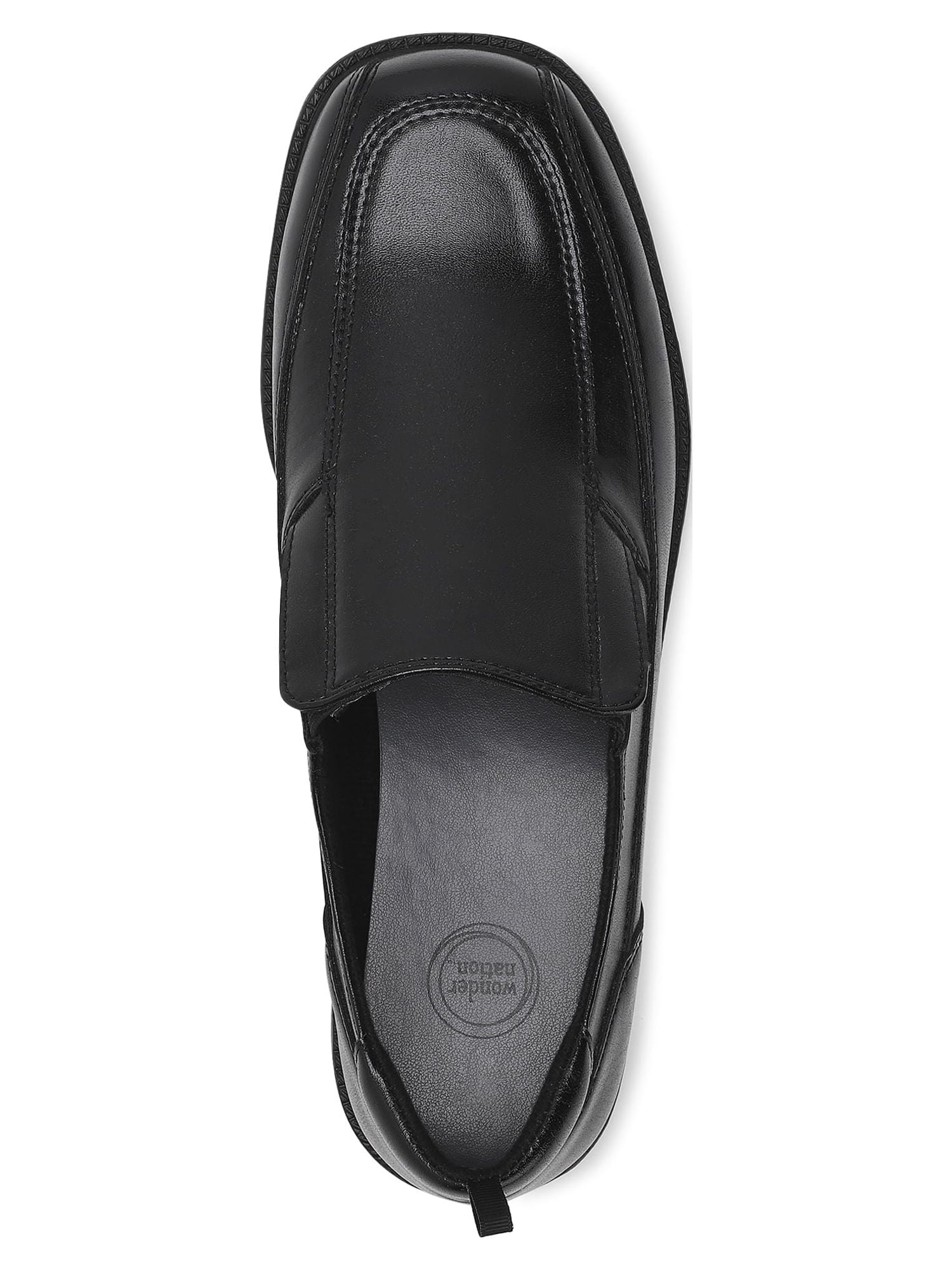 Wonder Nation; Dress Shoe Cushioned Footbed & Padded Collar Casual & Dress, Black
