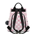 thumbnail image 2 of FORMRS Women's Travel Backpack Purse Anti-Theft Hidden Pockets Casual Shoulder Bag, Pink Checkered Heart, 2 of 7
