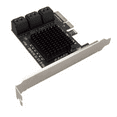 thumbnail image 4 of Tarjeta PCI-e de 6 Puertos Tarjetas PCI-e 4X Tarjeta Adaptadora de Expansión PCI Express A 3.0 de 6 Puertos III de 6 Gbps PCIE X4, 4 of 5