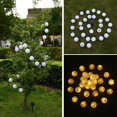 thumbnail image 2 of Guirnalda de luces LED solares para exteriores, impermeables, decorativas, plegables, para decoración de jardín (blanco cálido, 5 m), 2 of 5