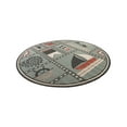 thumbnail image 3 of Unique Loom Outdoor Coastal Collection Area Rug - Nautiscape (3' 1" Round Blue/Red), 3 of 9