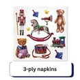 thumbnail image 5 of Keep Unique Christmas Decorative Paper Napkins, Vintage Toys Design, White Napkins, 20 Count, 5 of 6