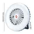 thumbnail image 2 of Camping Fan con luz LED Luz de campamento con gancho 2 en 1 para acampar de senderismo, 2 of 4