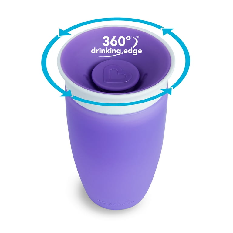 Munchkin, Miracle 360¬∞ Spoutless Sippy Cup, 10 oz, Blue/Purple