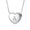 Silver-A, variant on Womens I - Plain Simple Alphabet A-Z Monogram Heart Pendant Necklace Sterling Silver