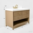 thumbnail image 2 of Momo 48 in. Bath Vanity in Oak finish with White Quartz Top and Undermount Basin, 2 of 7