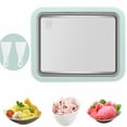 thumbnail image 1 of Máquina para hacer helados instantáneos, máquina para hacer helados enrollados, helado casero de bricolaje, rollo de helado de acero inoxidable de grado alimenticio (verde claro), 1 of 5