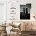 thumbnail image 5 of Elephant Stock Twin Towers Wall Art - Vertical Canvas Wall Art - Living Room Wall Decor - Places Canvas - Gray And Black Decor - 8" x 12", 5 of 8