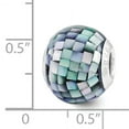 thumbnail image 2 of Reflection Beads Sterling Silver Reflections Black Mother of Pearl Mosaic Bead, 2 of 2