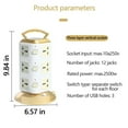 thumbnail image 5 of LEEYNEER Power Strip Surge Protector-Power Strip Tower with 3 USB Ports&16  Socket Plugs   6.6 Feet Long Extension Cord- Charging Station Vertical Sock, 5 of 9