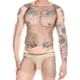 thumbnail image 2 of Combinación de chaleco hueco con cuello cuadrado y red de pesca con diamantes de imitación sexy para hombre de discoteca, 2 of 6