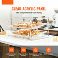 thumbnail image 2 of Pastry Display Case 3-Tier - Commercial Countertop Bakery Display - Acrylic Donut & Cake Case w/ Rear Door - 20.7"x17"x16.3", 2 of 7