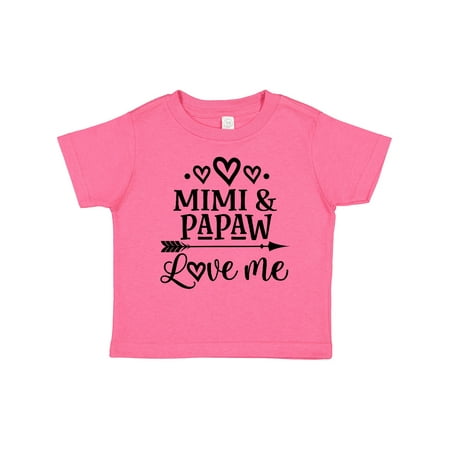 

Inktastic Mimi and Papaw Love Me Gift Toddler Boy or Toddler Girl T-Shirt