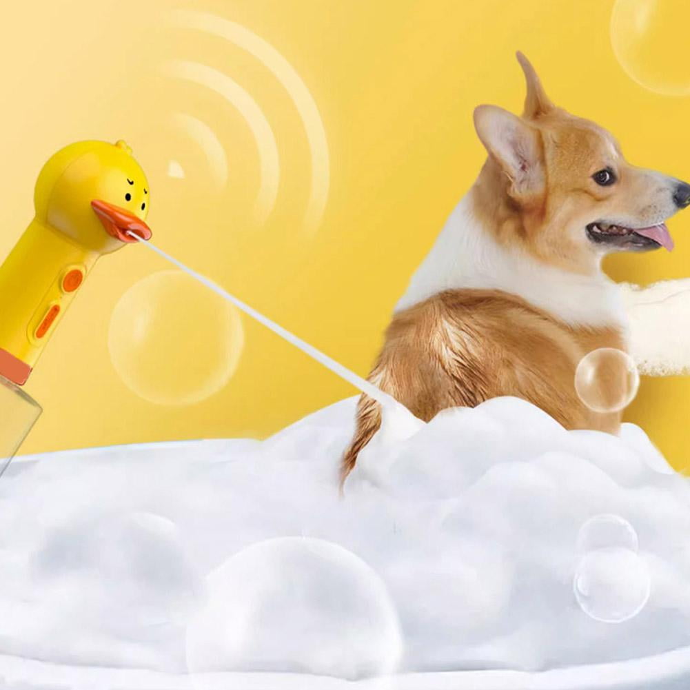 Little Yellow Duck Automatic Pet Foam Machine, USB Rechargeable Soap Dispenser for Dog and Cat Cleaning, Fully Automatic