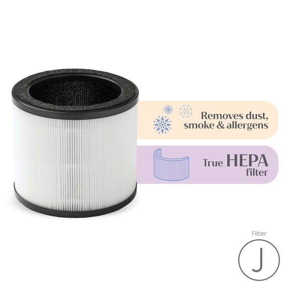 Bionaire True HEPA 360° Replacement Filter for Air Purifier, 1 Count, 6–12 Month Life