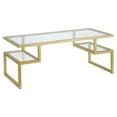 thumbnail image 2 of Evelyn&Zoe Zander 45" Wide Rectangular Coffee Table, Brass, 2 of 12