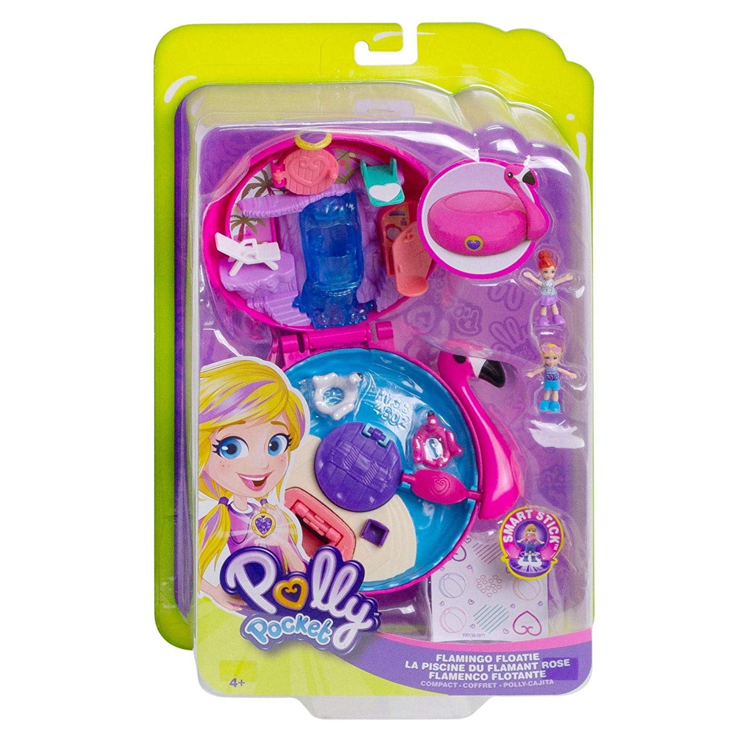 polly pocket flamingo set