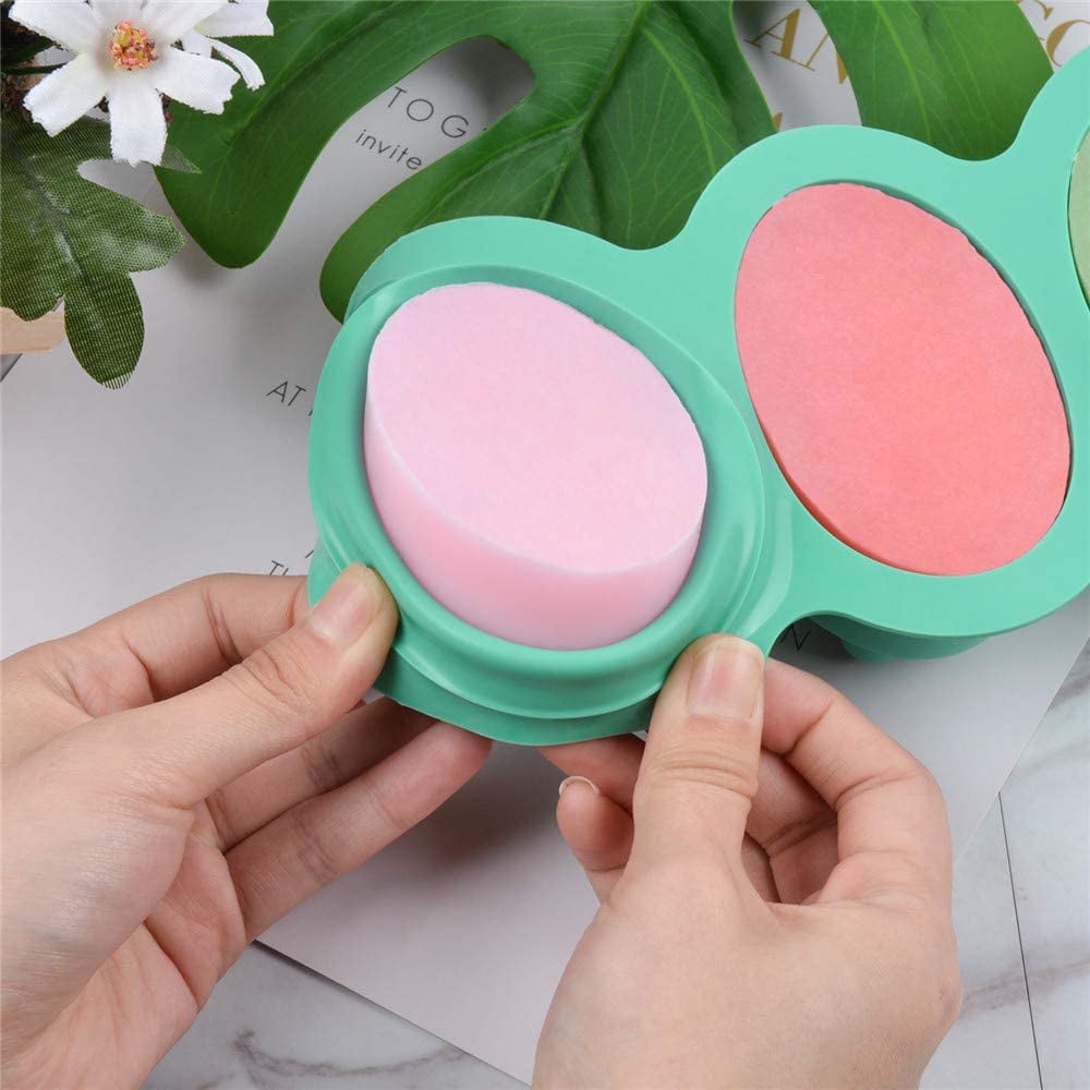 Blue & Mint Green 2 Pcs Silicone Massage Bar Soap Molds Nonstick & BPA Free SJ Silicone Molds for Soaps Making Handmade Soap Molds 