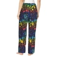 thumbnail image 3 of Naloa Magical Mushrooms and Flowers Print Women’s Ultra-Soft Comfy Pajama Lounge Pants with Pockets & Drawstring, 3 of 8