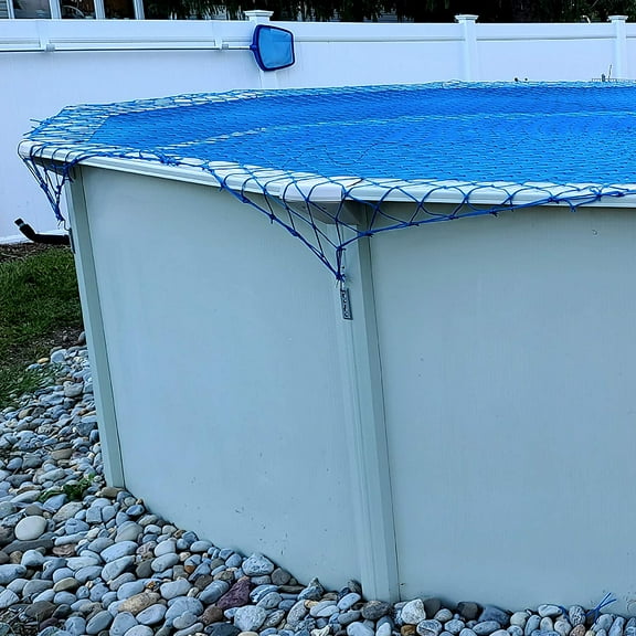 WaterWarden Aboveground Pool Net, 15’ Round, Blue – DIY System, For Kid Safety, Made of Durable UV Protected Polyethylene Material, WWN15, 15'