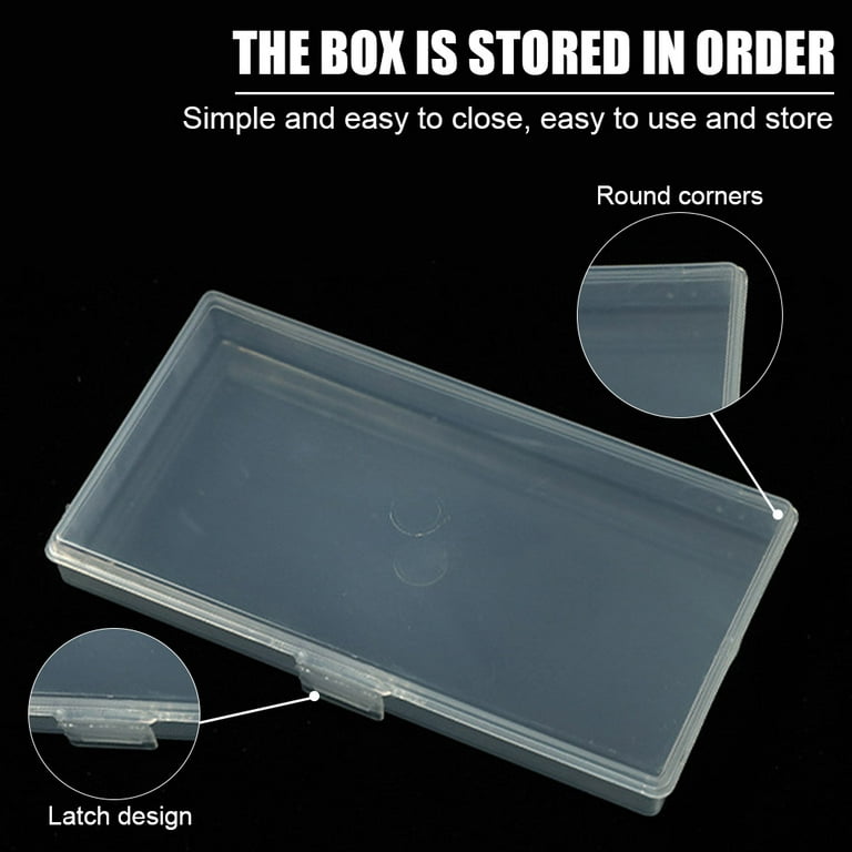 8-Pack Rectangular Plastic Storage Containers for Beads and Crafts