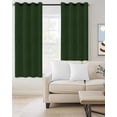 thumbnail image 2 of Solid Dark Green Blackout Curtains 96 Inches Long for Bedroom, Retro Minimalism Abstract Denim Texture Thermal Insulated Room Darkening Black Out Window Curtain Panels Grommet Drapes for Living Room, 2 of 8