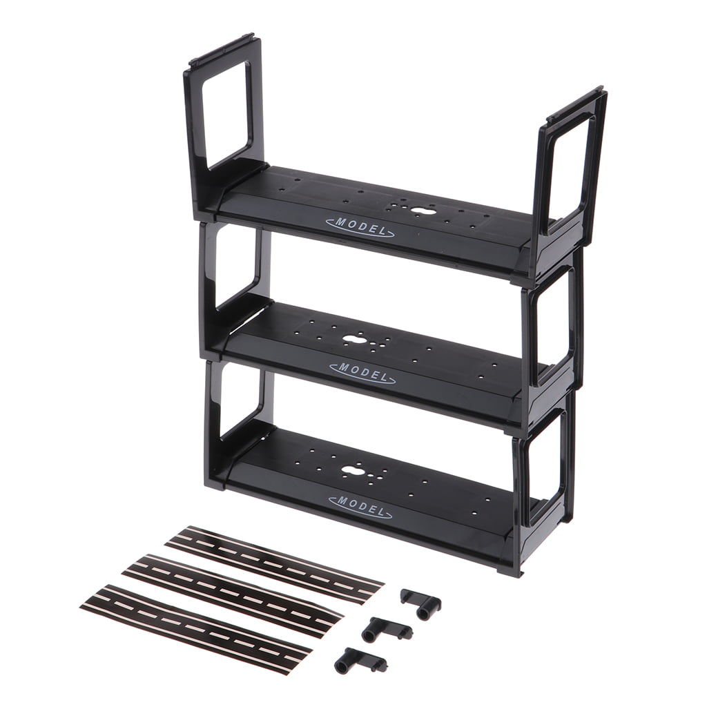 2x Showcase Display Shelves Stand for 1/64 Mini Model Diecast Cars Shelf 