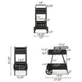 thumbnail image 4 of Evans Metal Outdoor 2 Tiered Bar Cart, Matte Black, 4 of 7