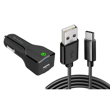 18W Fast Car Charger for iPhone 16/Pro/Max/Plus - USB Port 6ft Cable Type-C Quick Charge DC Socket for iPhone 16/Pro/Max/Plus