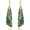 Green Gold, variant on Women's Natural Stone Earrings Boho Triangle Drop Earrings