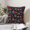 thumbnail image 4 of KLL Paisley1 Decorative Throw Pillow Covers Velvet Soft for Couch Sofa Bedroom Living Room Outdoor (No pillow core)- 20"x20", 4 of 5