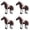 D 4PCS, variant on Horse Plush Toy 4 Styles Stuffed Animal Plush Toys