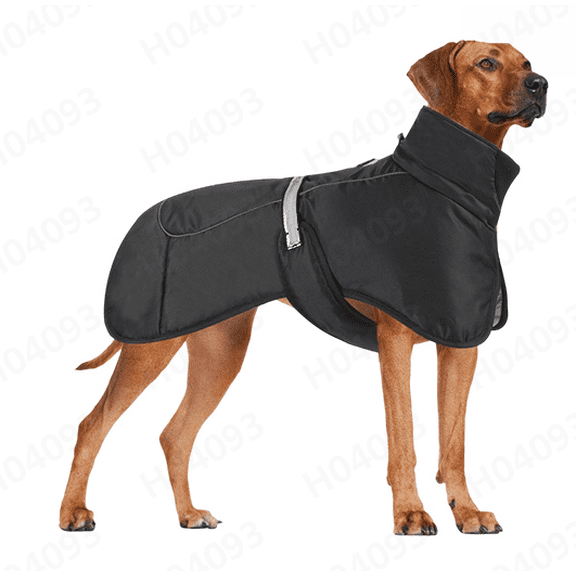 Dog Winter Coat, Waterproof Warm Jacket with Harness Built in, Reflective Cold Weather Doggie Vest, Windproof Turtleneck Pet Snowsuit, Adjustable Puffer Jacket for Large Dogs Black XXL