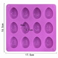 thumbnail image 3 of Easter Egg Silicone Mold for Baking, 2 Pack 24 Cavity Food-Grade Chocolate Molds, Non-stick Egg Shaped Easter Freezer Molds, DIY Baking Supplies Tools Set for Cake, Jello, Ice Cream, Lazyguy, 3 of 5