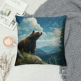 thumbnail image 2 of ARISTURING TUNW Vintage Wood Forest Wild Animals Bear Deer Wolf Throw Pillows Farmhouse Wildlife Cushion Cover Decorative Pillowcase for Camper RV Home,Campers Camping Lovers Gifts, 2 of 5