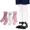 #4 Pink,white,purple, variant on 3 Pack Baby Girl Tights Cable Knit Leggings Stockings Cotton Pantyhose for Newborn Infant 6 Months-6 Years