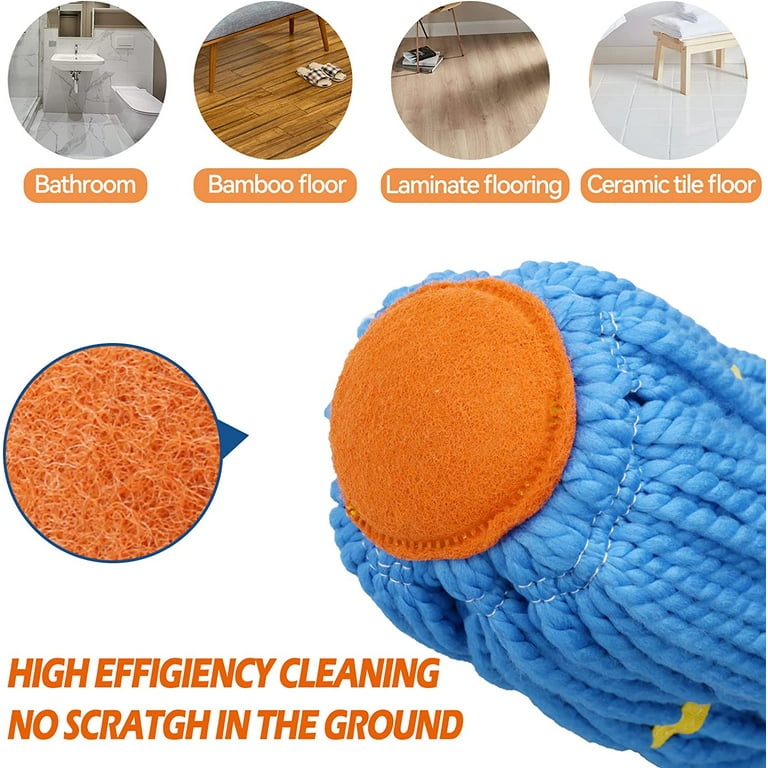 Self-Wringing Twist Mops for Floor Cleaning, KeFanta Microfiber Floor Mop  with 57  Long Handle, Easy Wringing Mop for Hardwood Commercial Household