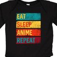 thumbnail image 4 of Inktastic Eat Sleep Anime Repeat Boys or Girls Long Sleeve Baby Bodysuit, 4 of 5