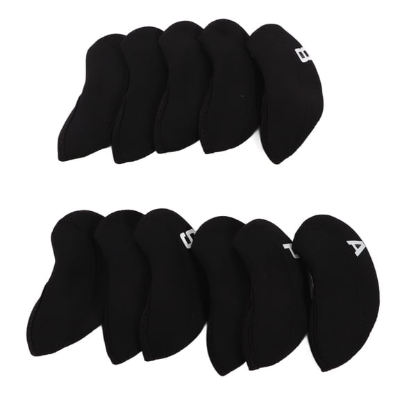 Number  Iron Headcover, 11Pcs/Set Iron Club Head Cover Set Delicate Thick  For  Training Black