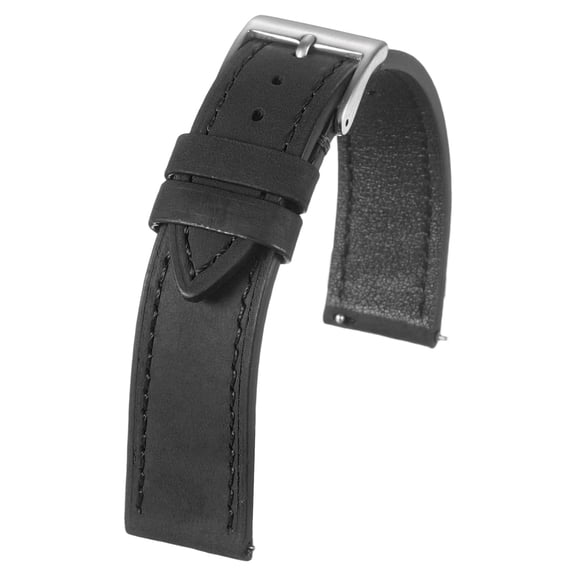 Uxcell Leather Watch Band 19mm Vintage Watch Straps with Pin Buckle, Black