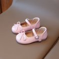 thumbnail image 4 of Girls Bow Decor Mary Jane Flat Shoes with Heart Buckle Scalloped Edge Soft Sole Dress Shoes Cute Princess Shoes, 4 of 7