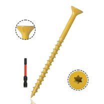 LUPANTER 500 Pcs Exterior Deck Screws #10×3 inch, 7.2lb Wood Screws with Yellow Ceramic Coating, Premium Outdoor Rust Resistant Self Taping Screws,T25 Drive Bit includs.